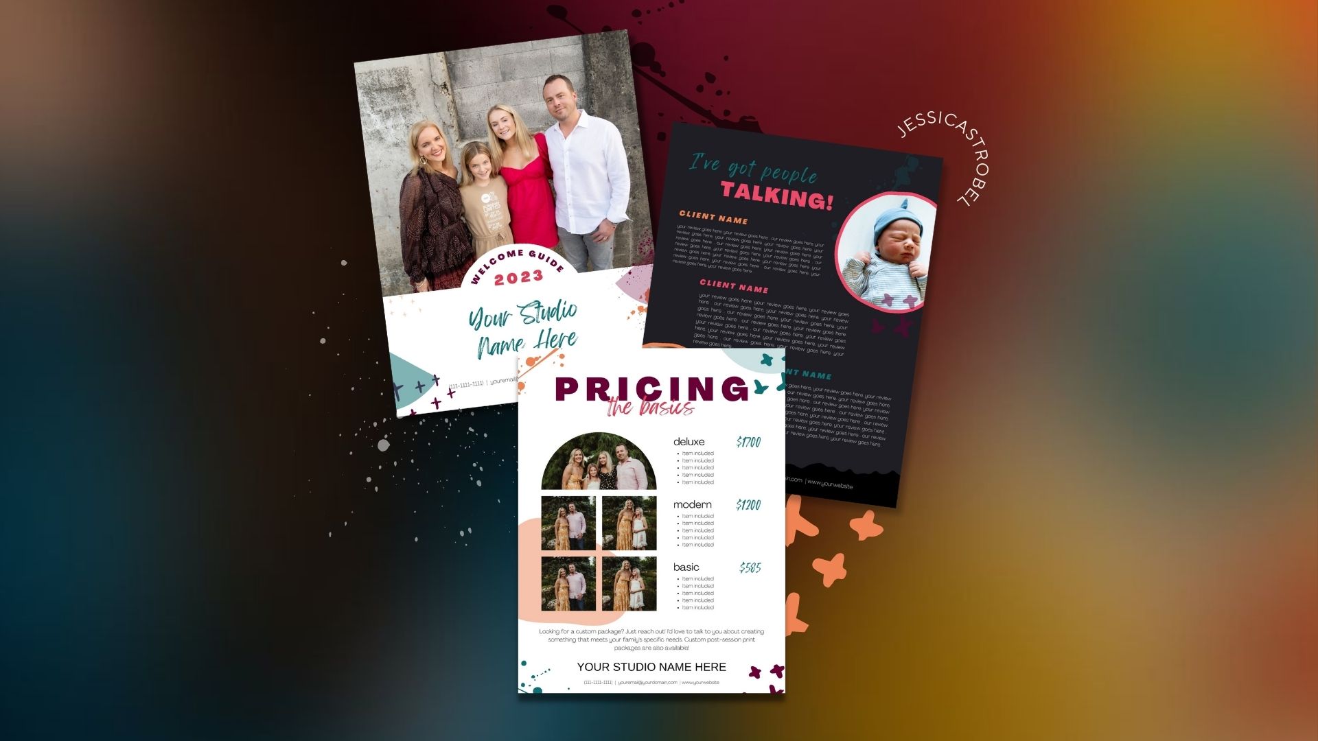 client guide pages designed by Jessica Strobel Photography